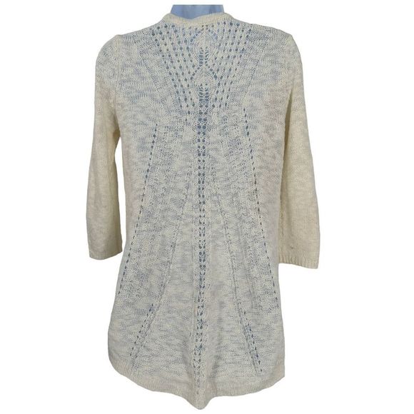 NWOT One Hart Cream Knit Open Front Cardigan XS - Picture 2 of 8